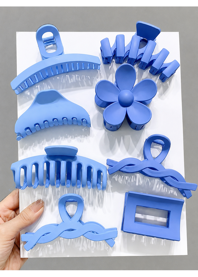 Kit com 8 Peças Presilhas de Cabelo Hairclips Femininos Piranhas Coloridas Delicadas