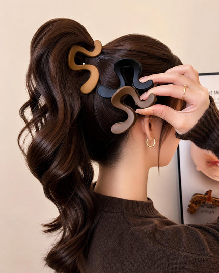 Presilha de Cabelo Piranha Feminina Estilo Moderno em U Confortável Leve Ideal para o Dia-a-dia Várias Opções de Cores Moda Coreana