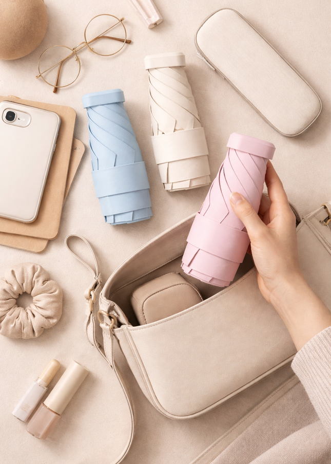 MINI GUARDA CHUVA COM PROTEÇÃO UV